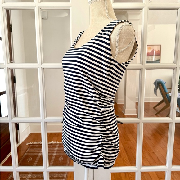 Boden Striped Ruched Tank - Picture 4 of 11